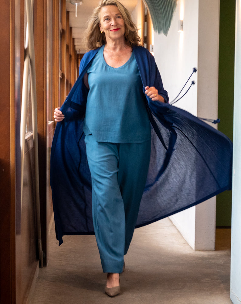 Indigo Set: Jurk, broek, top