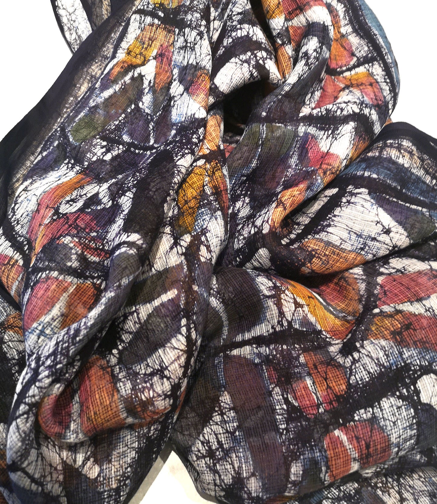 5,5m Katoen Batik met libel-patroon