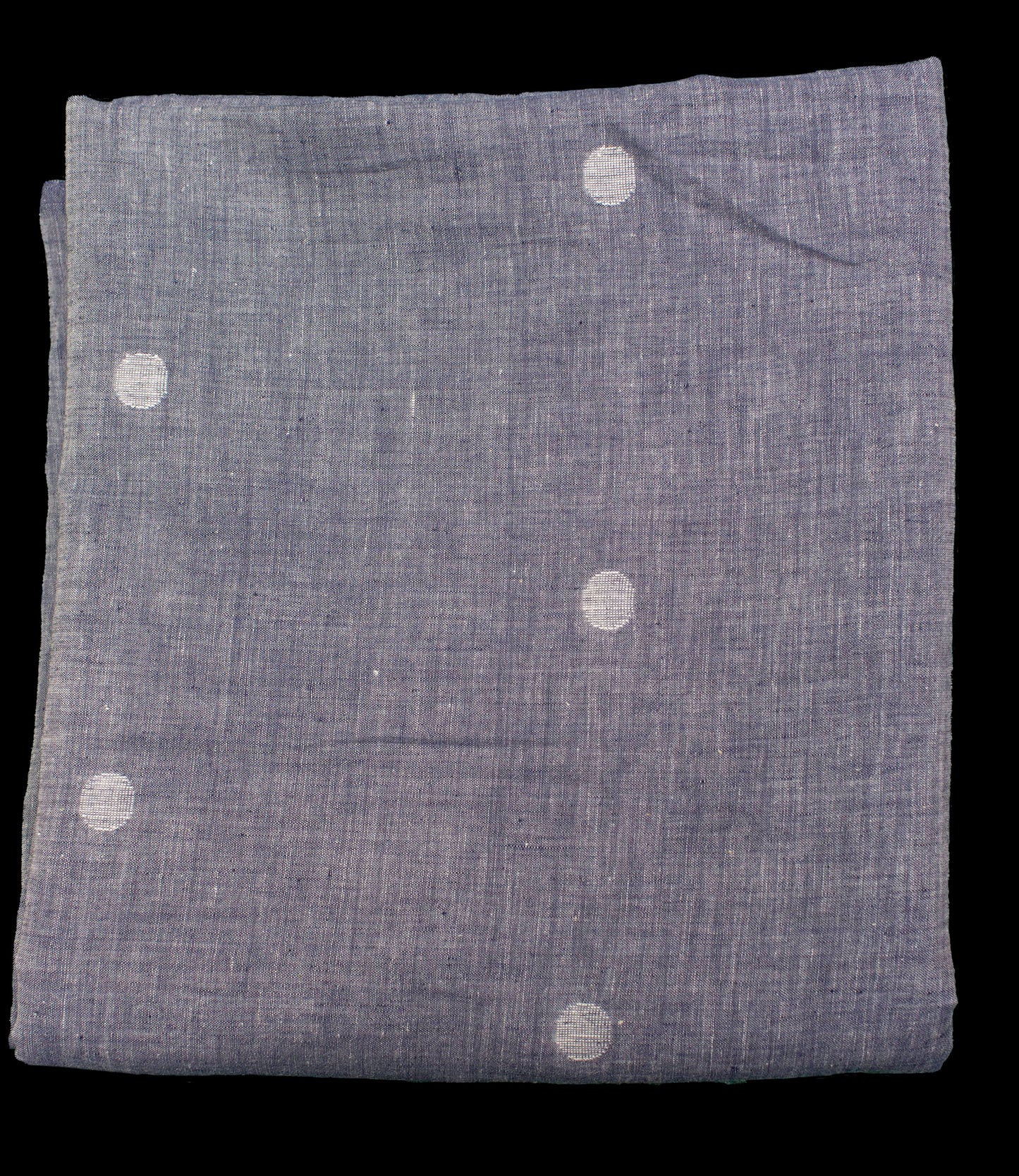Jamdani weefwerk per 1/2 m. fijne katoen blauw