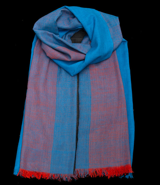 Sjaal aqua ombré voor inkopers