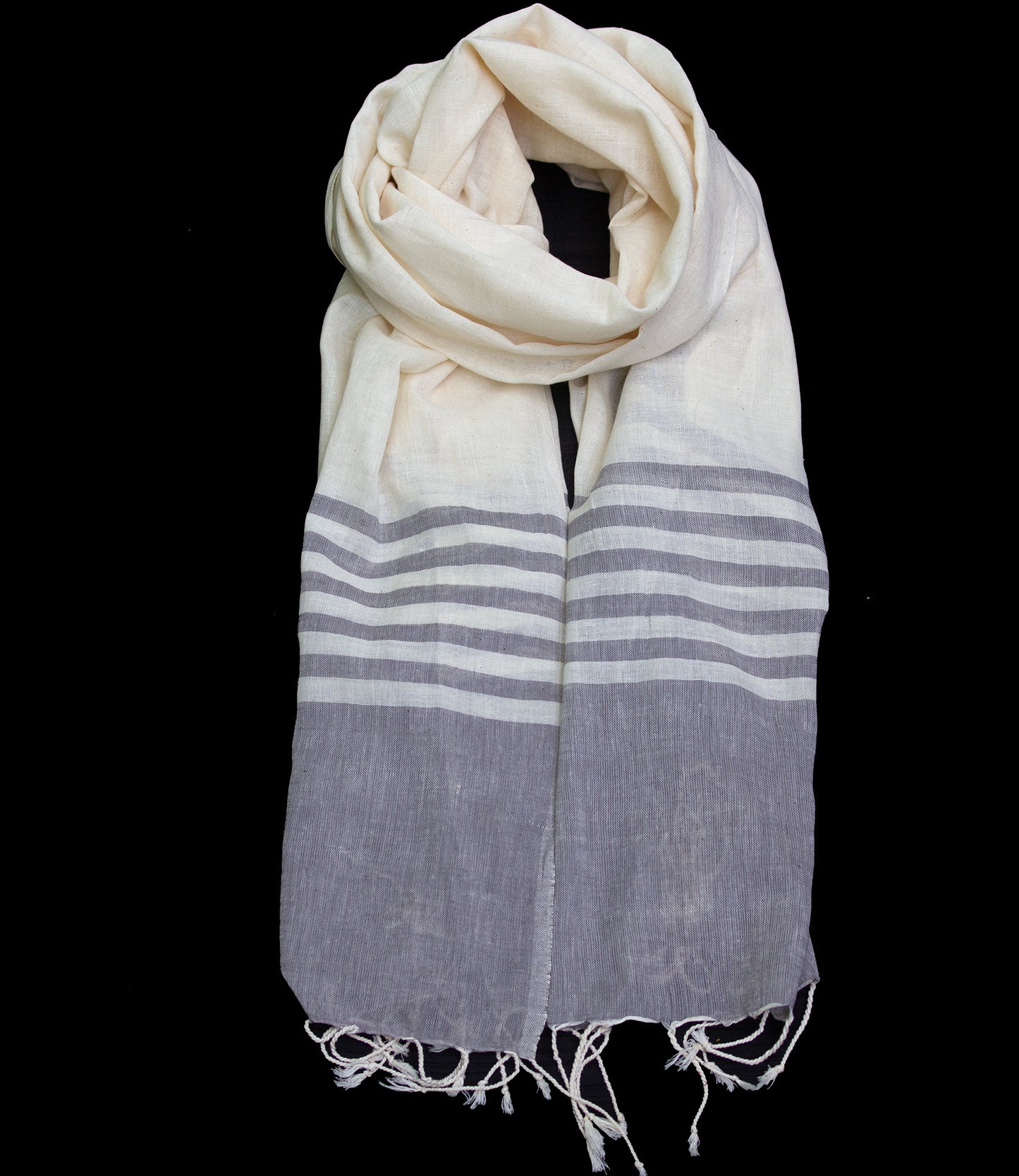 Sjaal grijs strepen voor inkopers