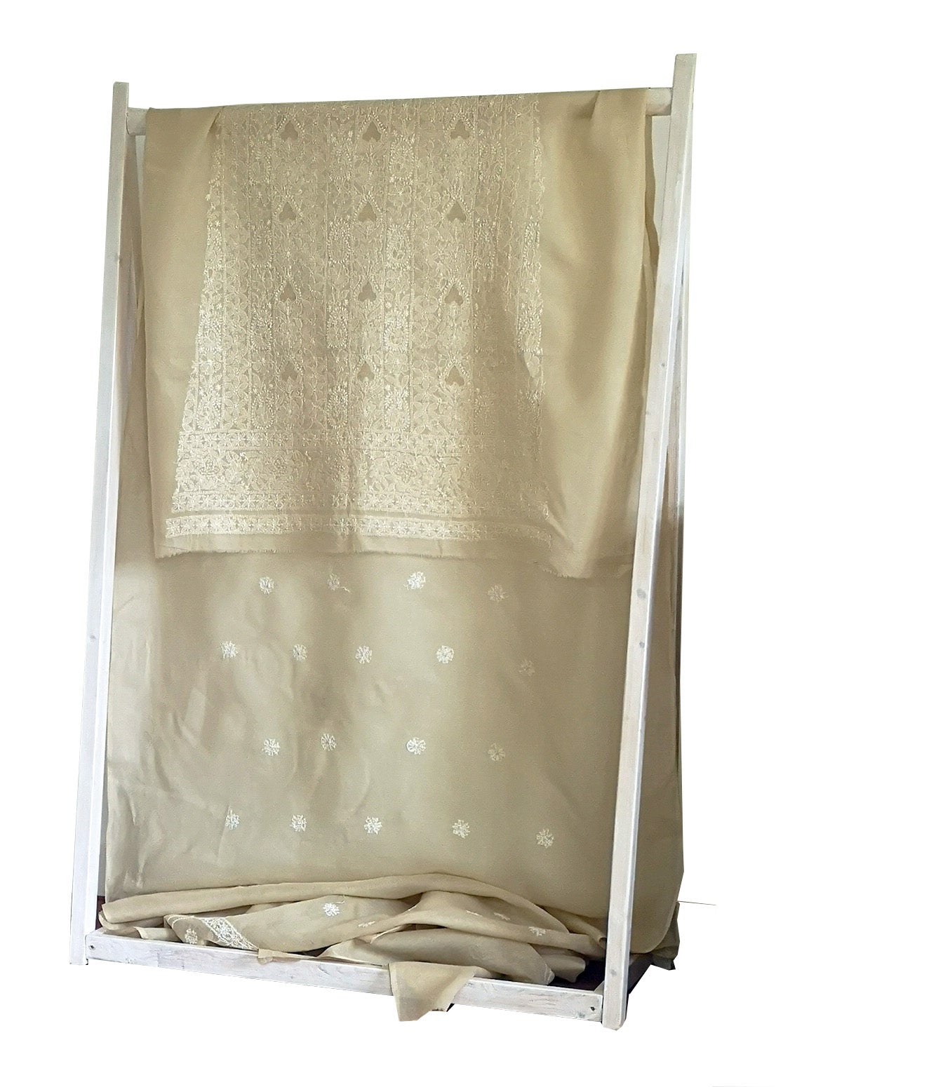 5.5m Chikankari embroidery on cotton